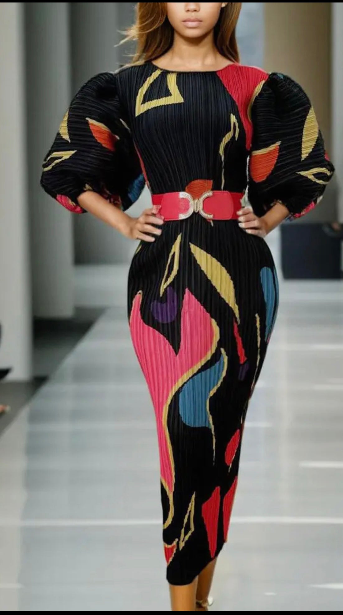 Multi Crinkles Dress