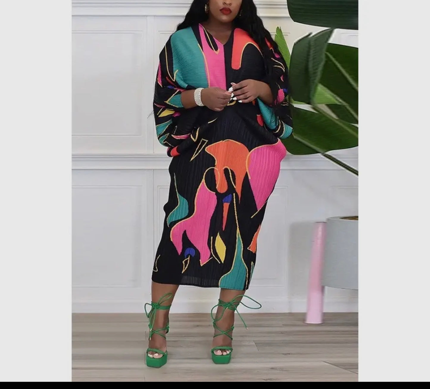 Multi Colored MIDI Dress