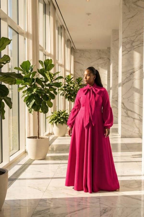Solid, maxi dress