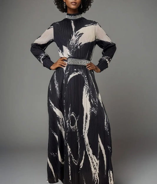 Crinkle beaded dress