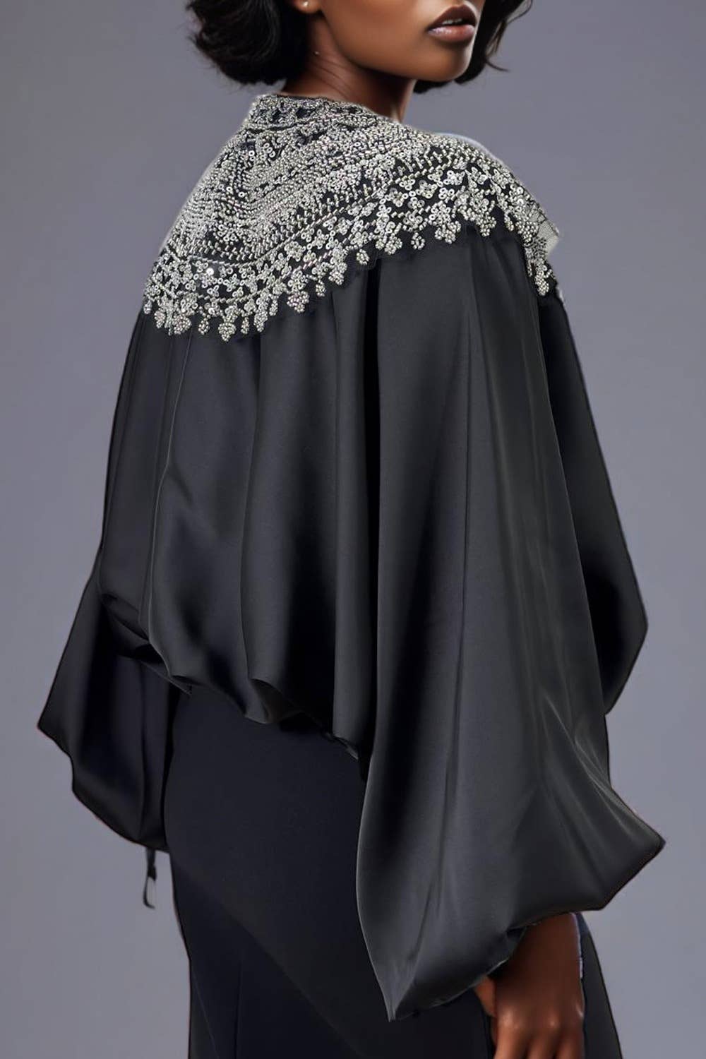 W5913 SEQUIN EMBELLISHED TOP (BLK, BLUE)