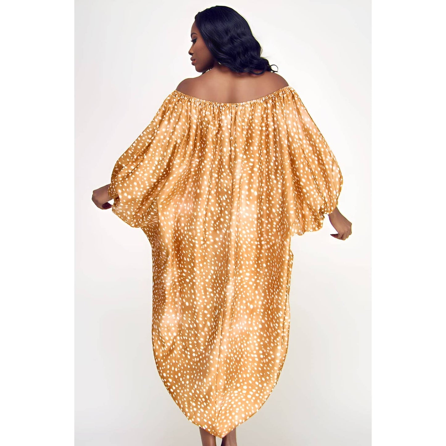 Waist Back Hidden Tie Off Shoulder High Low Satin Top
