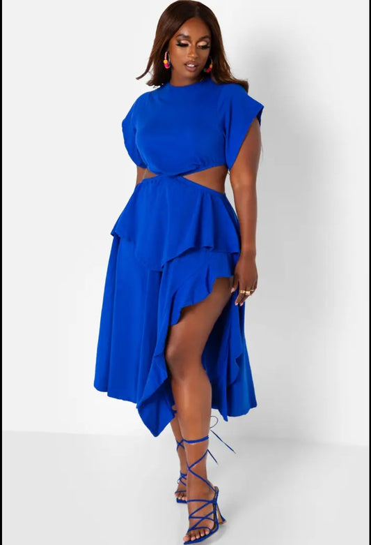 High slit Midi Skirt Dress